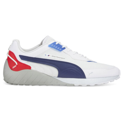Puma Bmw Mms Speedfusion Lace Up  Mens White Sneakers Casual Shoes 30700002