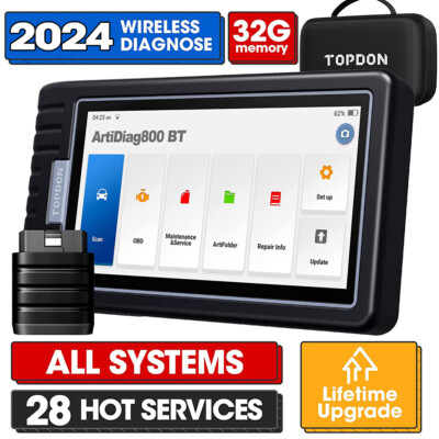 TOPDON 2024 Pro FULL System Car Diagnostic Tools Wireless Automotive Scanner US