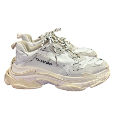 【BALENCIAGA】 TRIPLE S SNEAKERS Balenciaga Triple S Sneaker/White Tan- Size 38 - | eBay