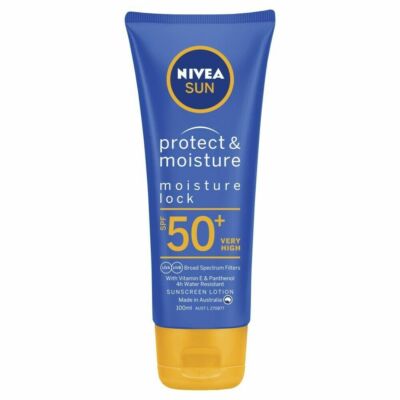 Nivea Sun Protect Moisture Sunscreen Lotion SPF 50+ 100mL UVA UVB 