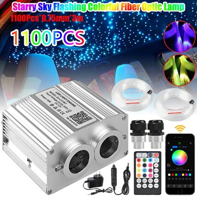 Meteor1100pcs*3m Twinkle Car Star Roof Light Starry Sky Ceiling Lights LED