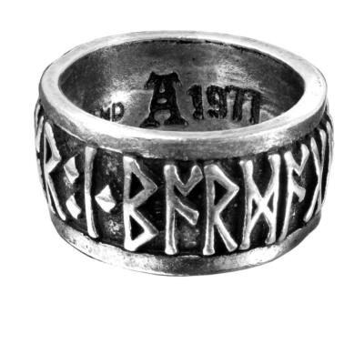 Alchemy Gothic Runeband Pewter Ring BRAND NEW
