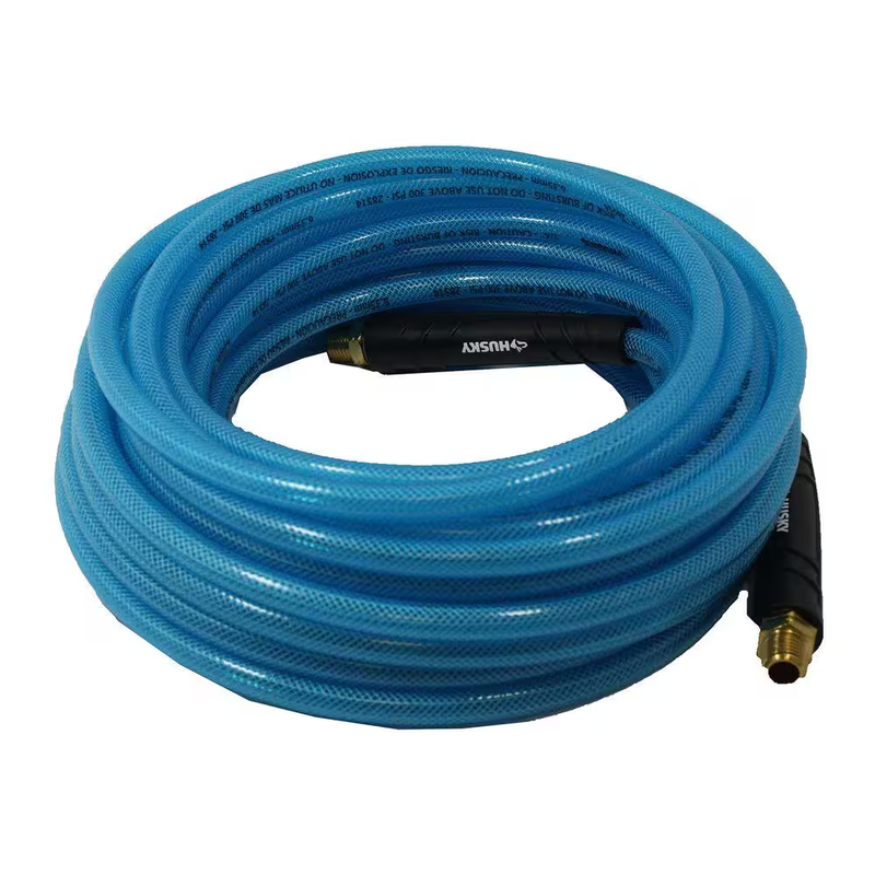 Husky Air Hose Polyurethane 1 4 in 100 ft Lightweight 300 PSI Roofing Trim Work