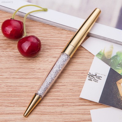 Yellow With Yellow Crystals Swarovski Crystalline Ballpoint Pen With Box