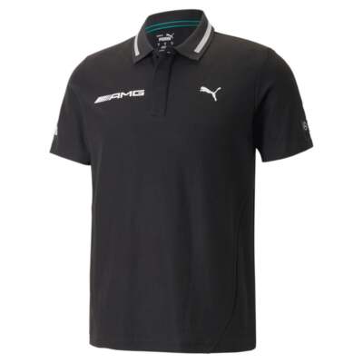 

Рубашка поло с коротким рукавом Puma Amg мужская черная повседневная 53847701, Черный, Puma Amg Short Sleeve Polo Shirt