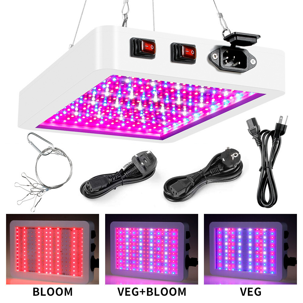 312LEDs Grow Light Full Spectrum Red Blue Light Plants Veg Flower Growing Light