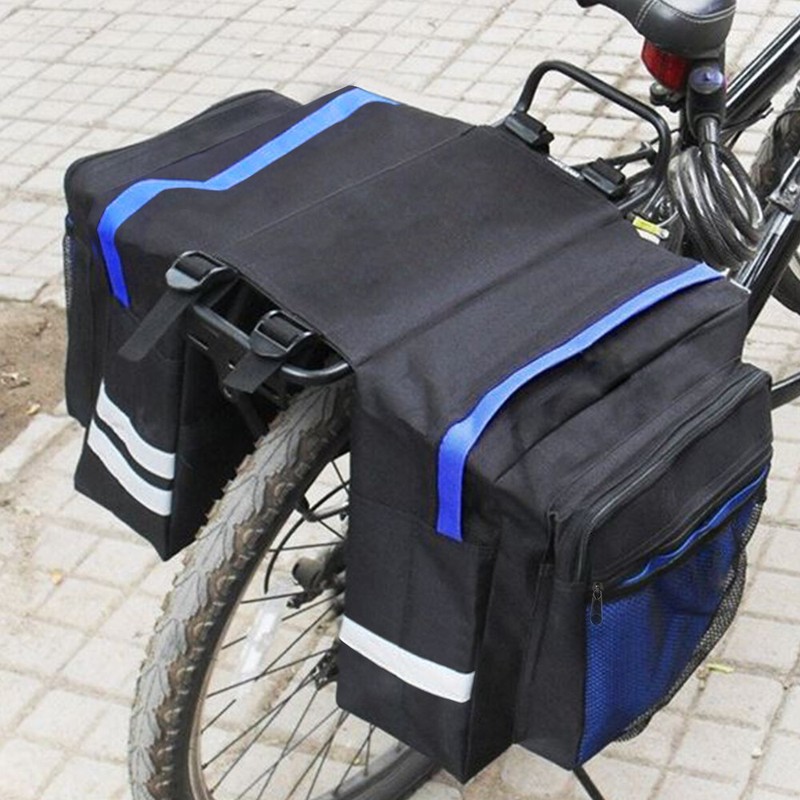 Waterproof Double Panniers Shelf Bag Bike Bicycle Cycle Rear Seat Trunk Rack