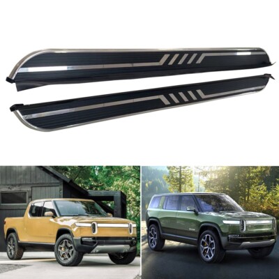 2pcs Nerf Bar Running Boards Side Step Fits for Rivian R1T RIS 2022 2023 2024