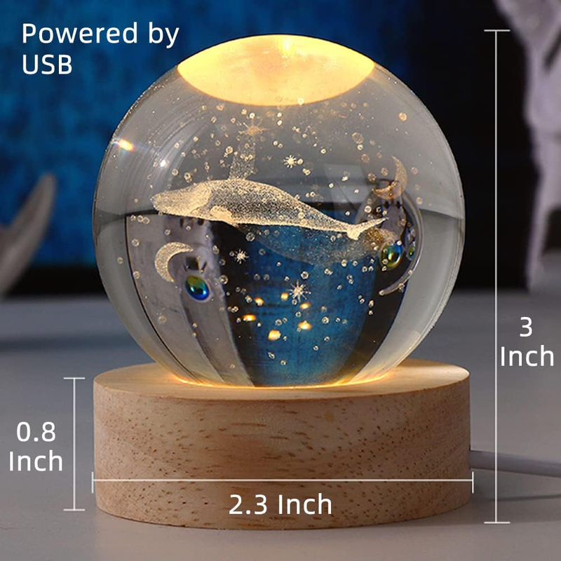 Whale Gifts 3D Night Light, Gifts for Kids Room Decor, Gifts Idea for Boys, Girl