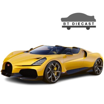 BBURAGO BUGATTI MISTRAL 1/18 DIECAST MODEL CAR YELLOW 18-11051