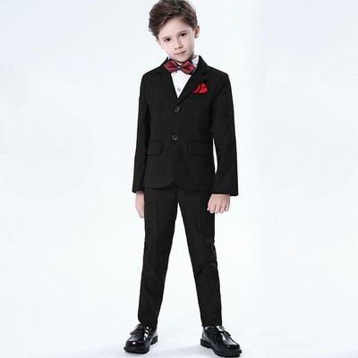 Boys Formal Coat+Pants+Bow Tie + Shirt Suit Set