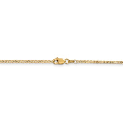 Pre-owned Skyjewelers Real 14kt Yellow Gold 1.5mm Anchor Link Chain; 18 Inch