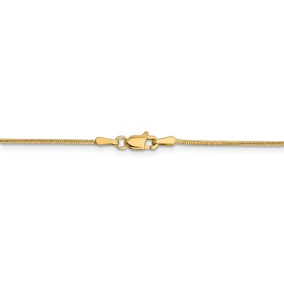 Pre-owned Superdealsforeverything Real 14kt Yellow Gold 1mm Round Snake Chain; 20 Inch; Lobster Clasp