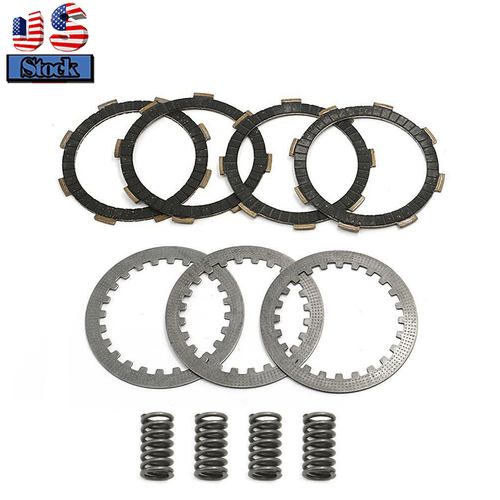 Clutch Plate Set w/ HD Friction Springs For Honda ATC125M TRX 125 TRX90 TRX90X