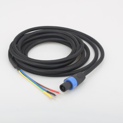 2m Subwoofer 3 Wire Sub Speaker Cable Speakon to Spade end for REL/MJ Acoustics