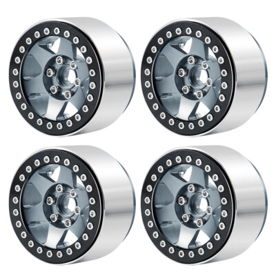 Qmore Alloy 2.2'' Beadlock Wheels Rims for 1/10 RC Rock Crawler Car Wraith SCX10