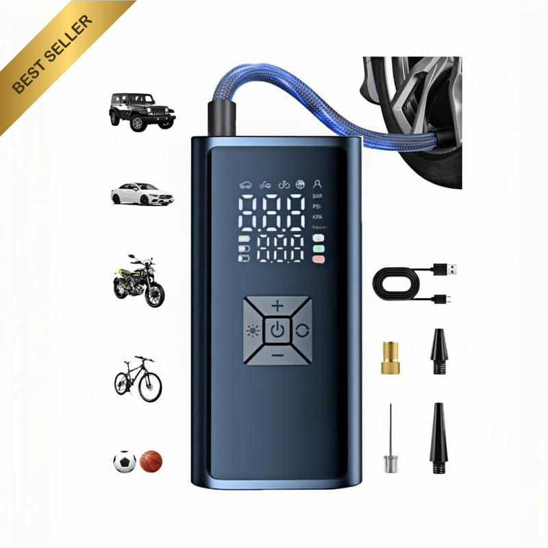 Tire Inflator Portable Air Compressor, 150 PSI Cordless Mini Bike Tire Pump, Air