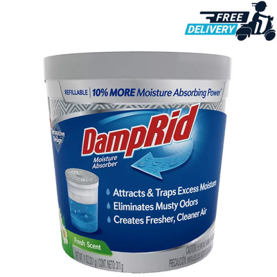 DampRid Refillable Moisture Absorber (11oz. Pack) Decorative Dehumidifier Cup