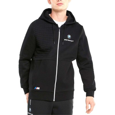 

Puma Bmw Mms FullZip Hoodie Мужская черная повседневная верхняя одежда 53118701, Черный