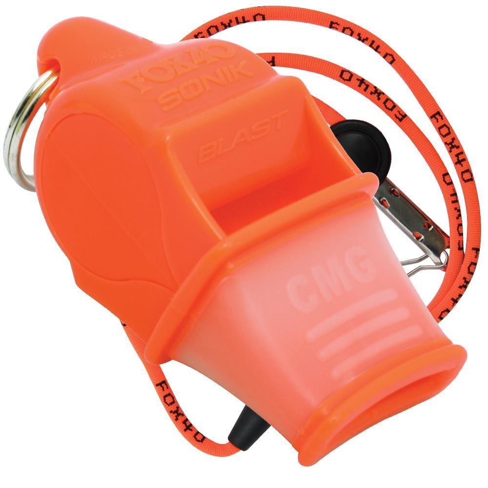 ORANGE Fox 40 SONIK BLAST CMG Whistle Official Coach Safety Rescue БЕСПЛАТНЫЙ ШНУР