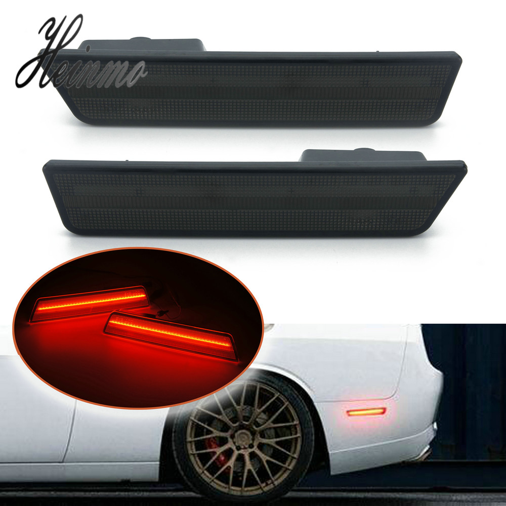 For 0814 Dodge Challenger Charger LED Rear Red Side Marker Lights 2011