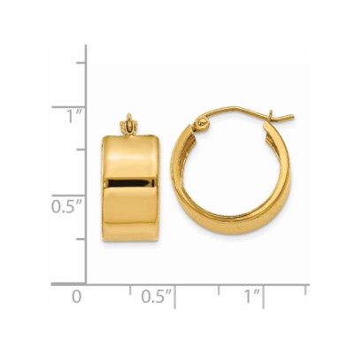 Pre-owned Superdealsforeverything Real 14kt Yellow Gold Hoop Earrings