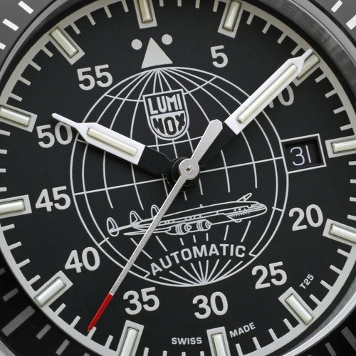 Pre-owned Luminox Constellation Automatic Black Dial Leather Band Men's Watch Xa.9601