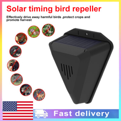 1/2 PK Animal Repeller Ultrasonic Solar Power Outdoor Pest Cat Mice Deer Farm