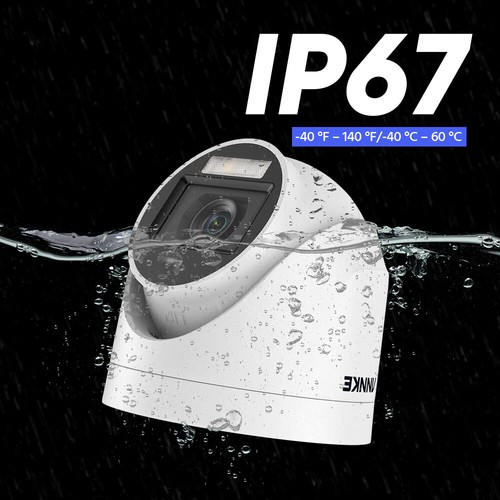 ANNKE 8CH DVR 5MP Audio Security Camera System Human Detection Color Night IP67