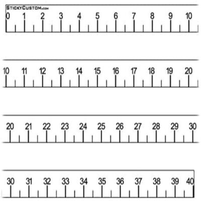 40 Inch Boat Ruler Fish Measuring Sticker White Discreet Adhesive for Boat Kayak