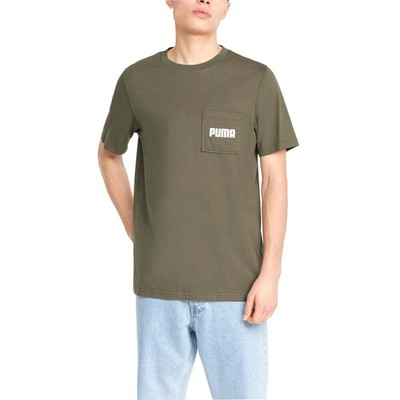 

Puma Modern Basics Pocket Crew Neck Short Sleeve TShirt Mens Size  Casual Tops, Зеленый, Puma Modern Basics Pocket Crew Neck Short Sleeve TShirt