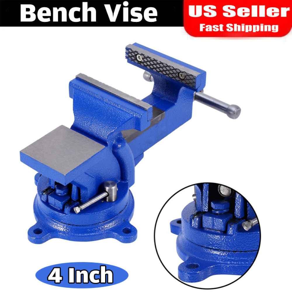 4 Inch Bench Vise Heavy Duty Clamp 360 Swivel Locking Base