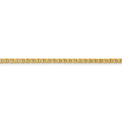 Pre-owned Superdealsforeverything Real 14kt Yellow Gold 18 Inch 2.4mm Concave Anchor With Lobster Clasp Chain