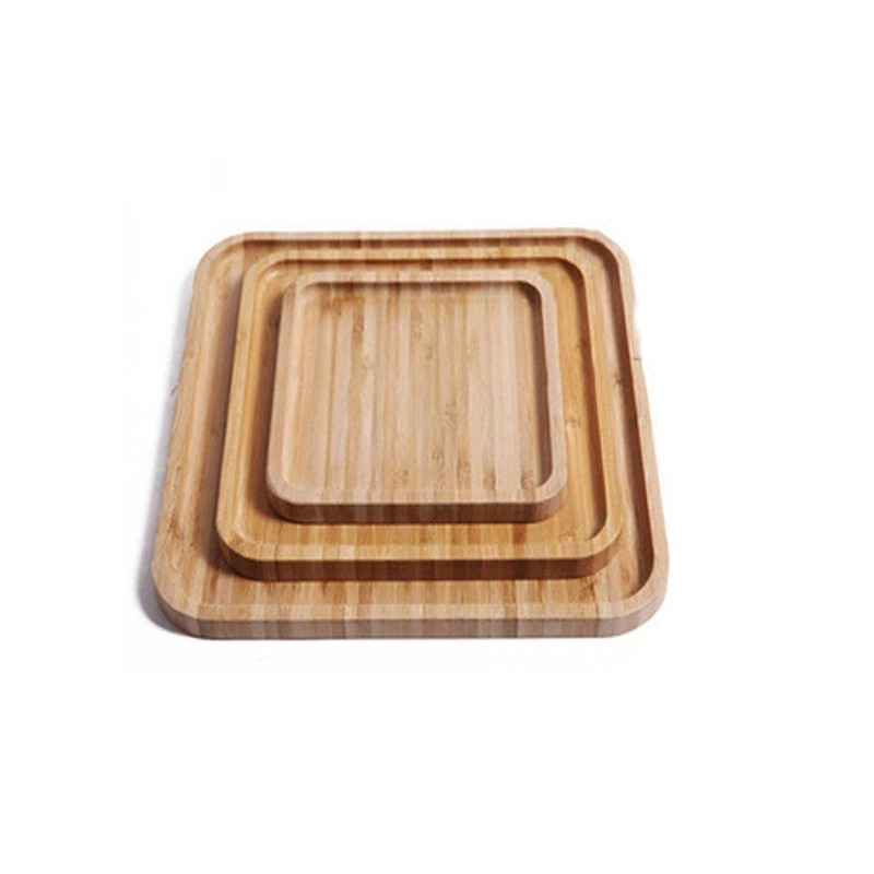 Natural Wooden Serving Tray Canteen Cafe Fast Food TV Dinner Kitchen Breakfast