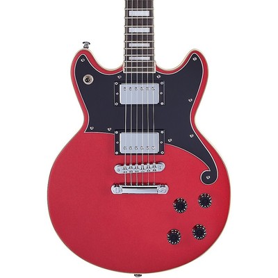 D'Angelico Premiere Brighton Solid Body Guitar Double Cutaway Stopbar Oxblood
