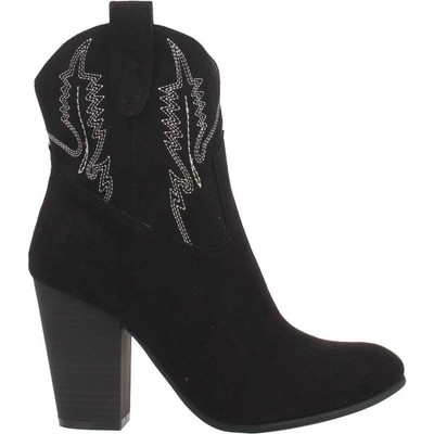 

Code West Slayer Round Toe Cowboy Boots Womens Black Casual Boots CW169-001, Черный, Code West Slayer Round Toe Cowboy Booties