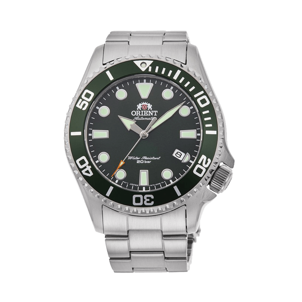 Pre-owned Orient Triton V2 Diver Mechanical Watch Date Green Dial Ac0k02e Made In Japan