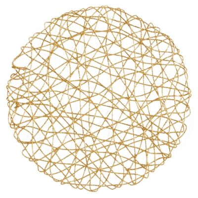 Круглые настольные коврики Saro Lifestyle Wire Nest, золото, (набор из 12 шт.)