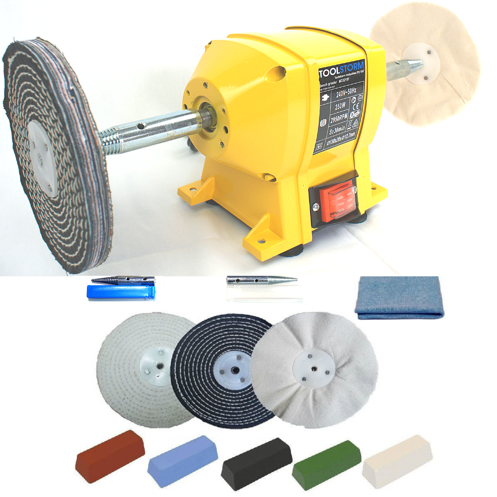 150mm Induction Bench Grinder Bench Polisher With 6" Metal Polishing