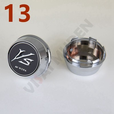 4PC Sport Rim Wheel Cap 61MM Clip Diameter WORK EMOTION EQUIP MEISTER VS Sticker