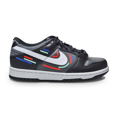 Nike Dunk Low NN (GS) для юниоров — FB8022 001- черный, белый, зеленый свет