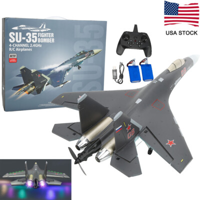 RC SU-35 Radio Controlled Airplane with Light 4 Channels Foam Plane Fixed Wing