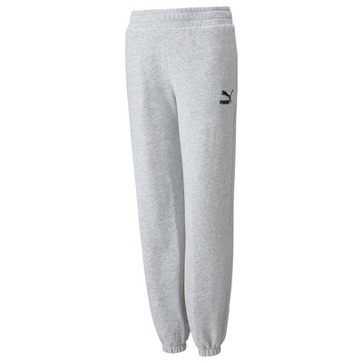 Брюки Puma Grl Relaxed Joggers Youth Boys Серые повседневные спортивные штаны 589290-04