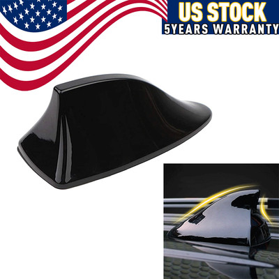 Black Shark Fin Roof Car Antenna Universal FM/AM Radio Screw Mast Aerial