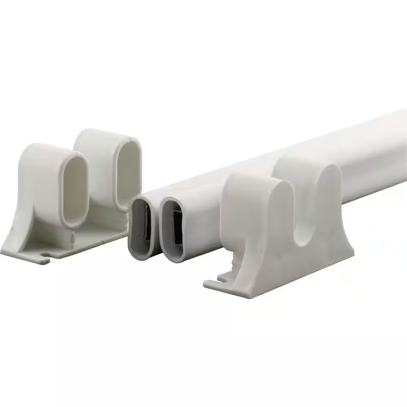 Screen Door Push Bar 36 Inch White Dual Storm Door Handle Vinyl Steel Reinforced