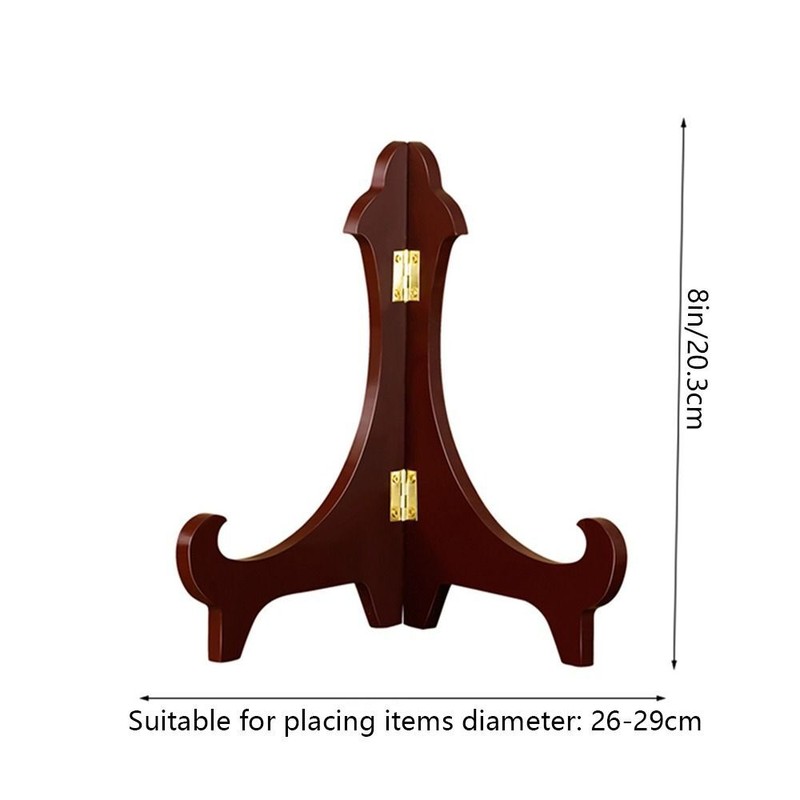 Wooden Display Stand Plate Picture Photo Frame Storage Holder Display Easel UK