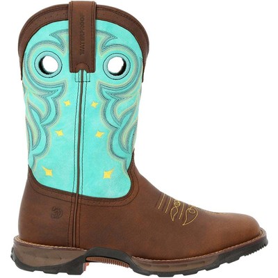 

Durango DRD0419 Womens Maverick 10-дюймовая водонепроницаемая стальная защита пальцев ног, Blue;brown, Durango Maverick 10 Inch Waterproof Steel Toe