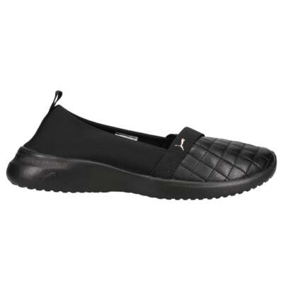 

Puma Adelina Quilted Slip On Womens Size  M Sneakers Повседневная обувь 381081-02, Black;pink;white, Puma Adelina Quilted Slip On
