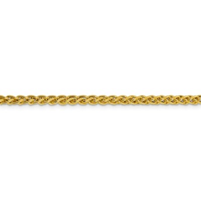 Pre-owned Superdealsforeverything Real 14kt Yellow Gold 16 Inch 3.45mm Semi-solid Wheat With Lobster Clasp Chain