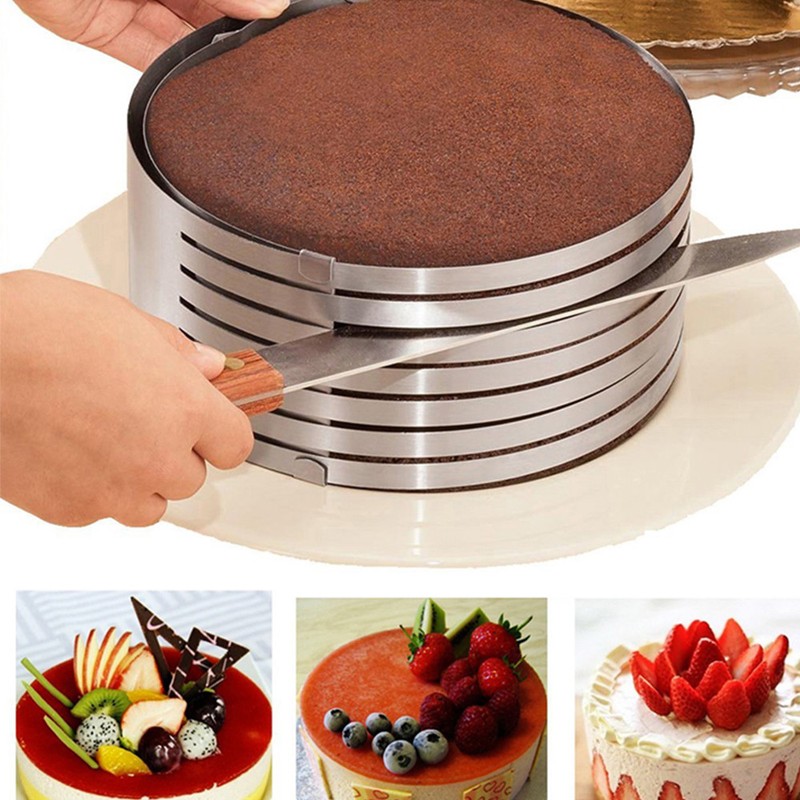 Adjustable 6 Layer Cake Slicer Cutting Guide 16 to 20 cm High Quality
